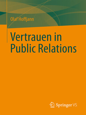cover image of Vertrauen in Public Relations